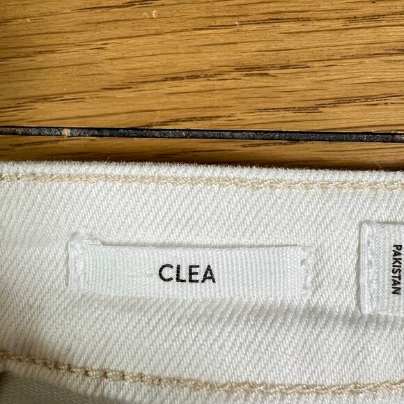 Mango Clea High Waisted Denim Shorts Natural 4"‎ Inseam Size 12 Beach Festival - Picture 4 of 7